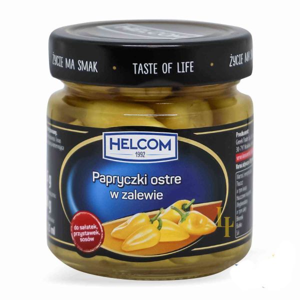 Перець маринований "HELCOM" гострий жовтий, 185g (8 шт/ящ)