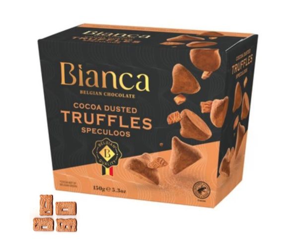 Трюфельні цукерки "Bianca" Speculoos зі смаком пряного печива, 150г (12 шт/ящ)