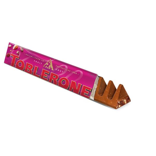 Молочний шоколад "Toblerone" Fruit & Nut з родзинками, медом і мигдальною нугою, 100g (20 шт/ящ)
