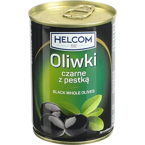 Оливки чорні "HELCOM" з кісточкою, 280g (24 шт/ящ)