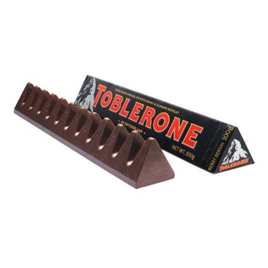 Чорний шоколад "Toblerone" Dark з медом і мигдальною нугою, 100g (20 шт/ящ)