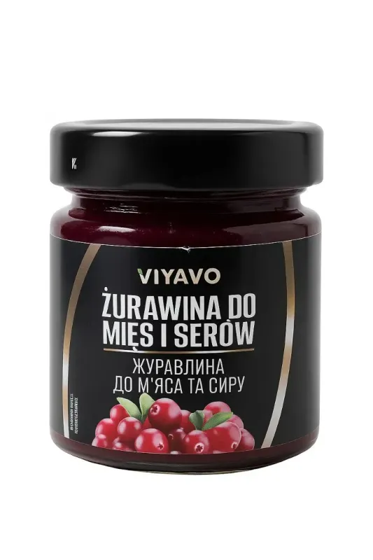Соус "VIYAVO" Журавлина для м'яса та сирів, 225ml (8 шт/ящ)