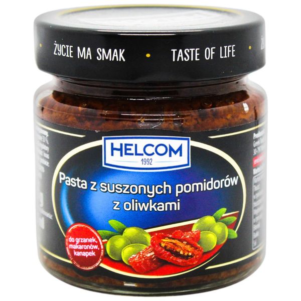 Паста "HELCOM" з в'ялених помідорів з оливками, 190g (8 шт/ящ)