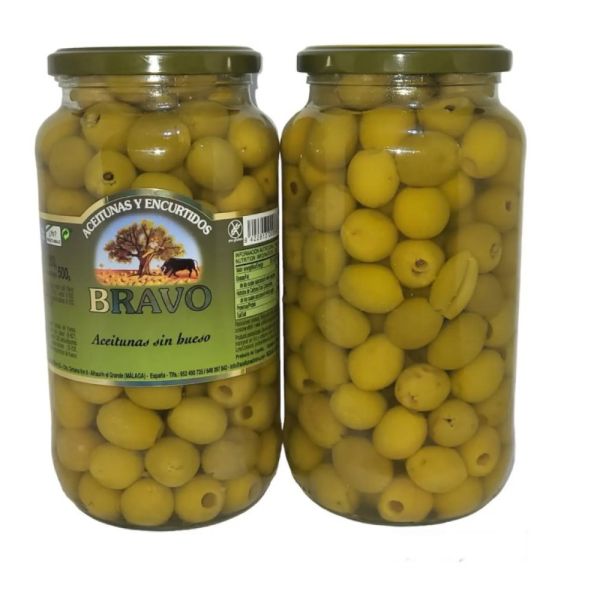 Оливки зелені "Bravo" без кісточки,1kg (6 шт/ящ)
