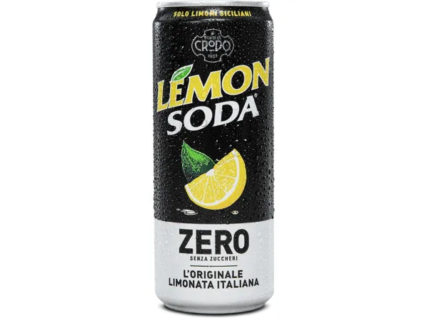Напій газований "CRODO" Zero Lemon Soda зі смаком Лимону без цукру, 330 мл (24 шт/ящ)