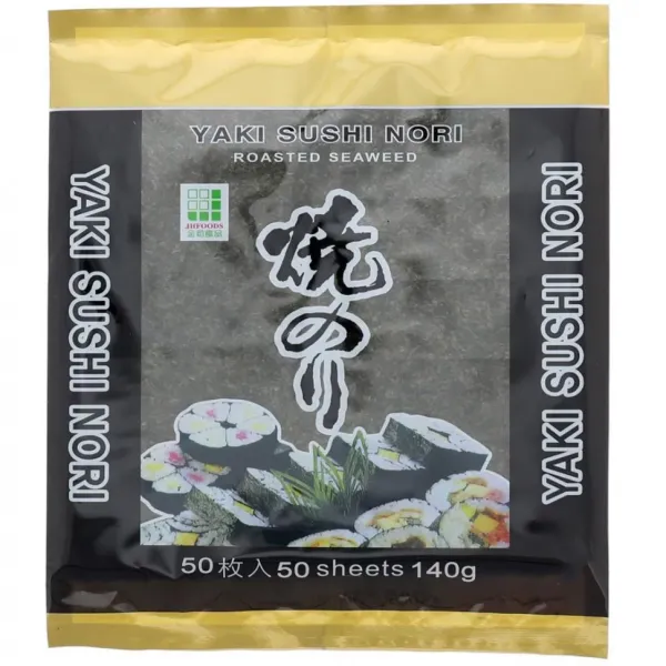 Водорості сушені Норі "Jhfoods" Yaki Sushi Nori 50 листів, 140 г (80 шт/ящ)