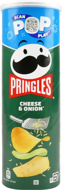 Чіпси зі смаком сиру та цибулі "PRINGLES" Cheese & Onion, 165g (19 шт/ящ)