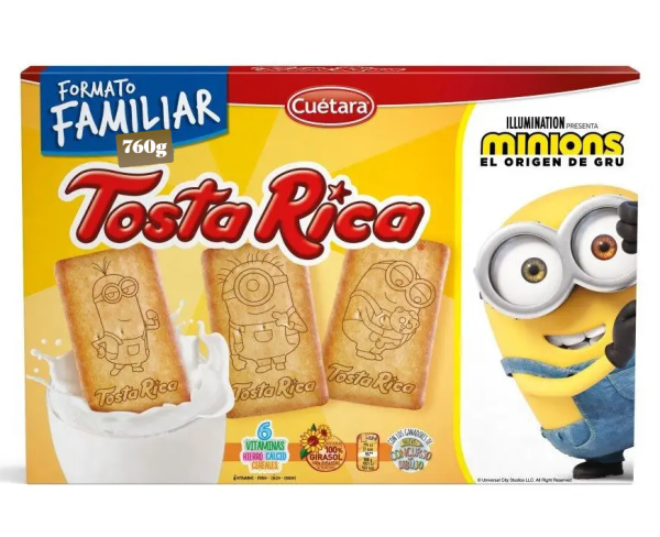 Печиво "Cuetara" Tosta Rica Minions, 760г (8 шт/ящ)