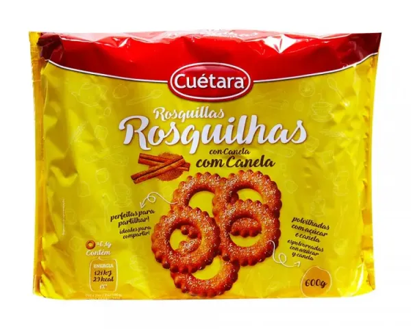 Печиво "Cuetara" rosquilhas пончик з корицею 600г, Іспанія (10 шт/ящ)