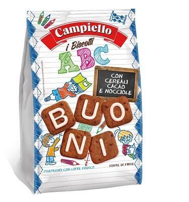 Печиво дитяче "Campiello" Biscotti A-B-C з какао, 300g (12 шт/ящ)