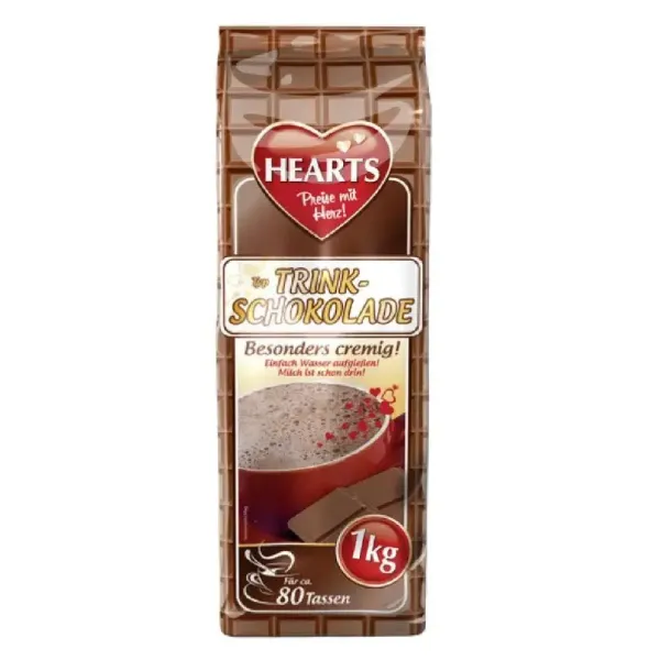 Гарячий шоколад "Hearts" Trink-Schokolade, 1кг (10 шт/ящ)