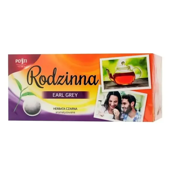 Чай чорний "POSTI" Rodzinna Express Black Earl Grey з бергамотом (80шт*1,4g), 112 г (10 шт/ящ)
