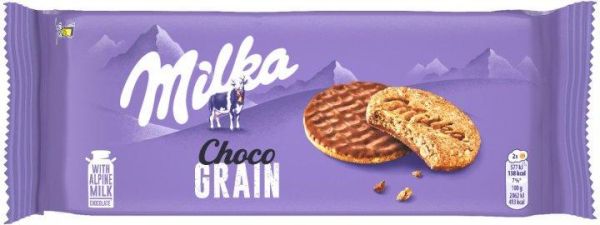 Печиво вівсяне "Milka" Choco Grain в шоколаді, 126g (20 шт/ящ)