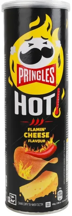 Чіпси зі смаком сиру та чилі "PRINGLES" Hot Flamin' Cheese, 160g (19 шт/ящ)
