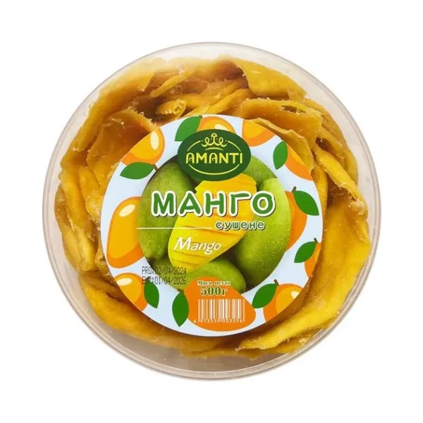 Манго натуральне "Amanti" сушене Квітка, 500г (30 шт/ящ)