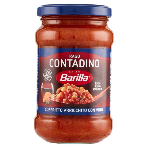 Соус томатний з м'ясом і червоним вином "BARILLA" Ragù Contadino, 300g (8 шт/ящ)