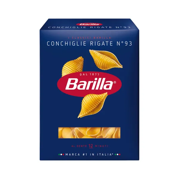 Макарони "BARILLA" №93 Conchiglie Rigate, 500g (24 шт/ящ)