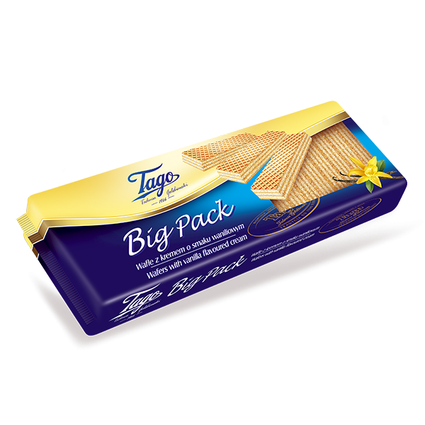 Вафлі зі смаком ваніллі "Tago" Wafers with Vanilla, 415g (20 шт/ящ)