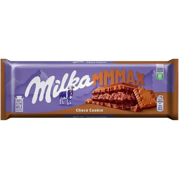 Шоколад молочний "Milka" Choco Cookies з хрустким какао-печивом, 300г (12 шт/ящ)