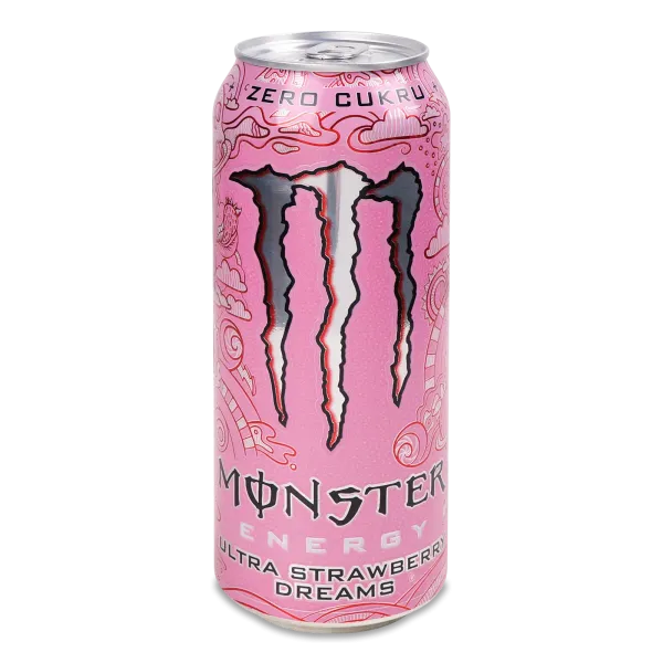 Енергетичний напій "Monster Energy" Ultra Strawberry Dreams Полуниця, 500мл (12 шт/ящ)