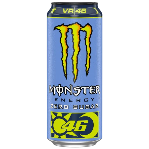 Енергетичний напій "Monster Energy" Zero Valentino Rossi VR46 цитрусово-фруктовий смак, 500мл (12 шт/ящ)