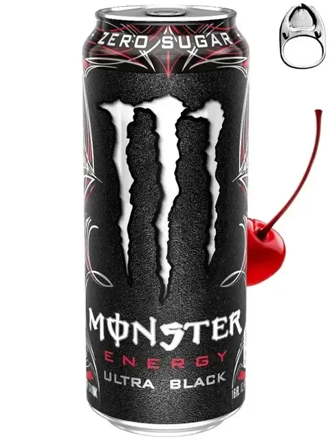 Енергетичний напій "Monster Energy" Ultra Black зі смаком Вишні, 500мл (12 шт/ящ)