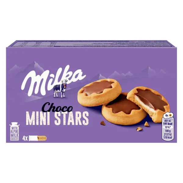 Печиво з молочним кремом в шоколаді "Milka" Choco Minis, 150g (16 шт/ящ)