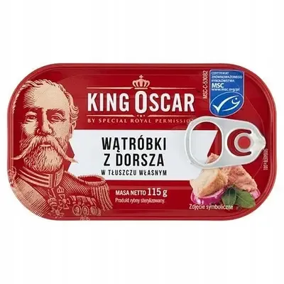 Печінка тріски "King Oscar" Norwegian Cod Liver Ocean Fresh 115г, Норвегія (12 шт/ящ)