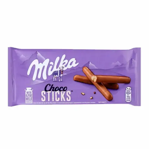 Печиво шоколадні палички "Milka" Chocco Sticks, 112g (20 шт/ящ)