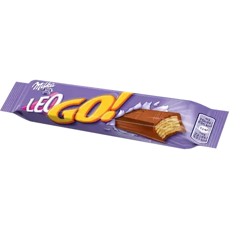 Вафельний батончик "Milka" Leo Go в молочному шоколаді, 48g (32 шт/ящ)