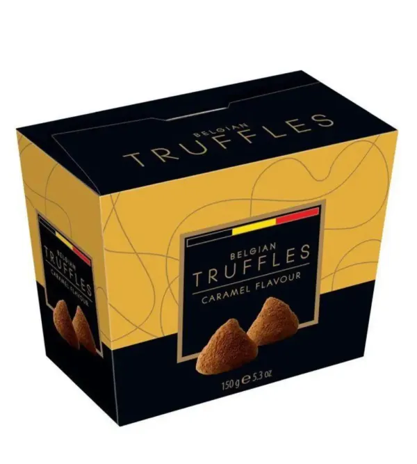 Трюфельні цукерки "Belgotruff" Caramel з бельгійського шоколаду зі смаком карамелі, 150г (12 шт/ящ)