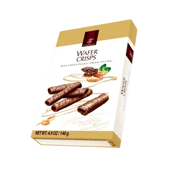 Вафельні трубочки "Tago" з какао та горіховим кремом, 140g (10 шт/ящ)