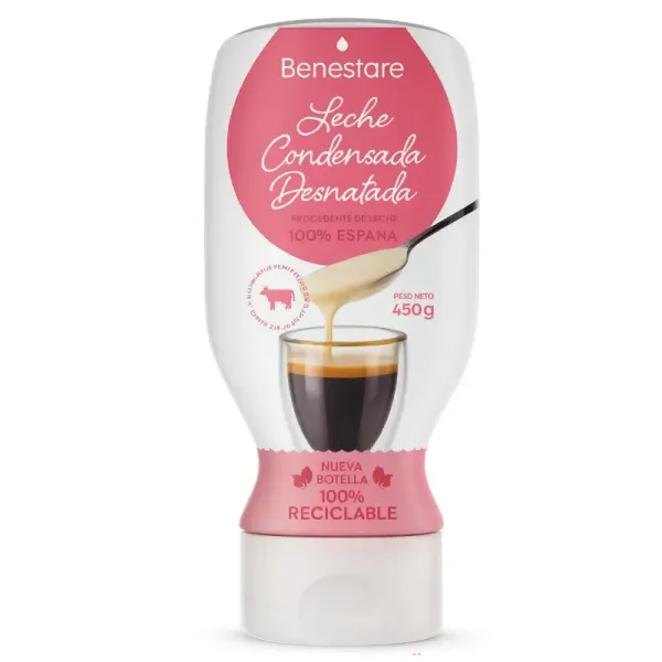 Згущене молоко знежирене "Benestare" Leche Condensada Desnatada, 450г (12 шт/ящ)