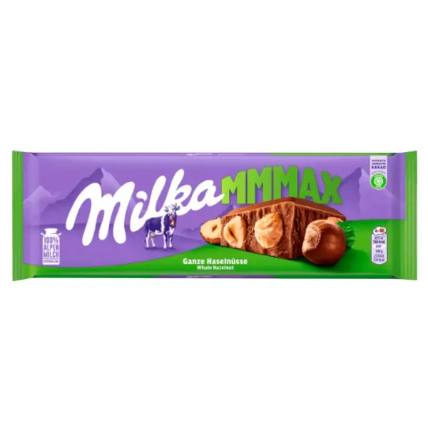 Шоколад молочний "Milka" Whole Hazelnuts з цільним лісовим горіхом, 250г (14 шт/ящ)