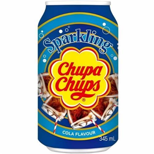 Напій газований "Chupa Chups" Cola зі смаком Кока-Коли, 345ml (24 шт/ящ)