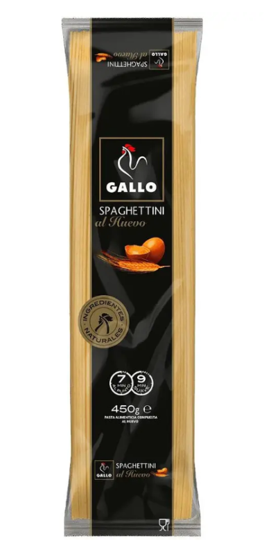 Макаронні вироби "Gallo" Spaghettini al Huevo Спагетті яєчні, 450г (20 шт/ящ)