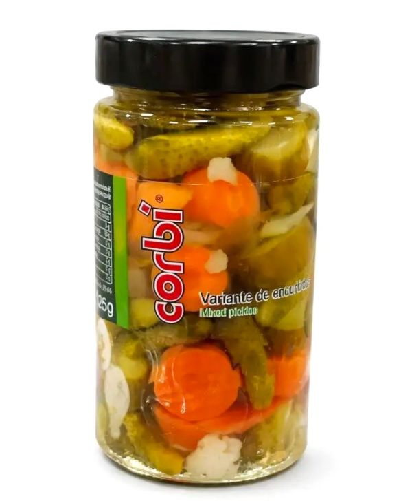 Овочевий мікс "Corbi" Mixed pickles мариноване асорті, 325г (12 шт/ящ)