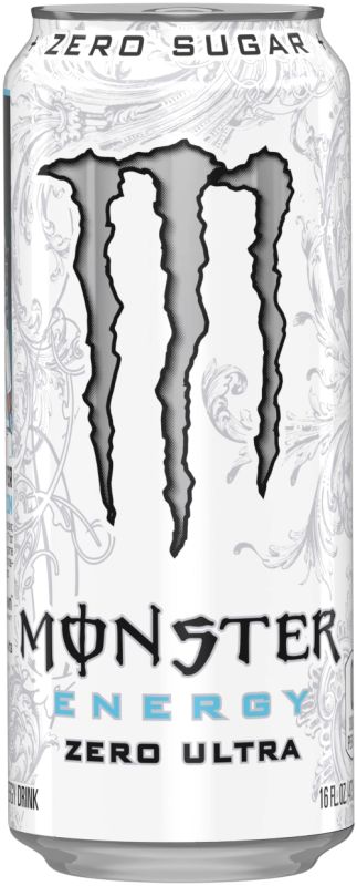 Енергетичний напій "Monster Energy" Zero Ultra White з м'яким цитрусовим смаком, 500мл (12 шт/ящ)