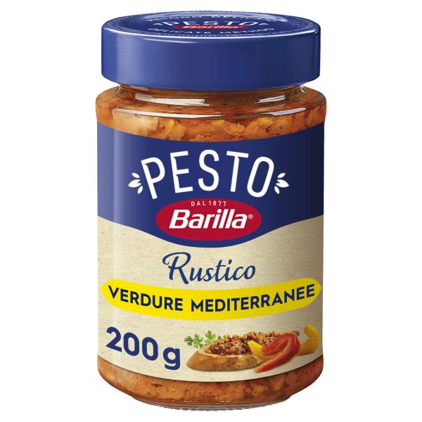 Соус песто середземноморські овочі "Barilla" Rustico Verdure Mediterranee без глютену, 200г (12 шт/ящ)