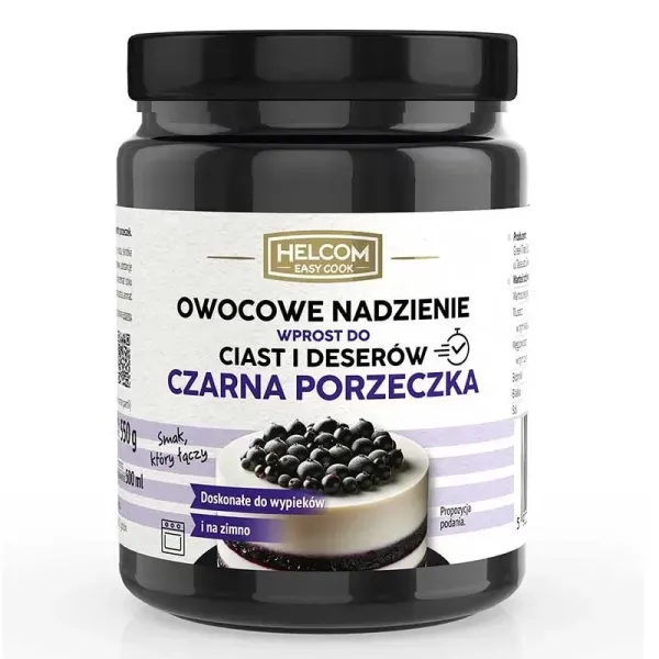 Начинка для десертів "HELCOM" Easy Cook Чорна смородина, 550g (8 шт/ящ)