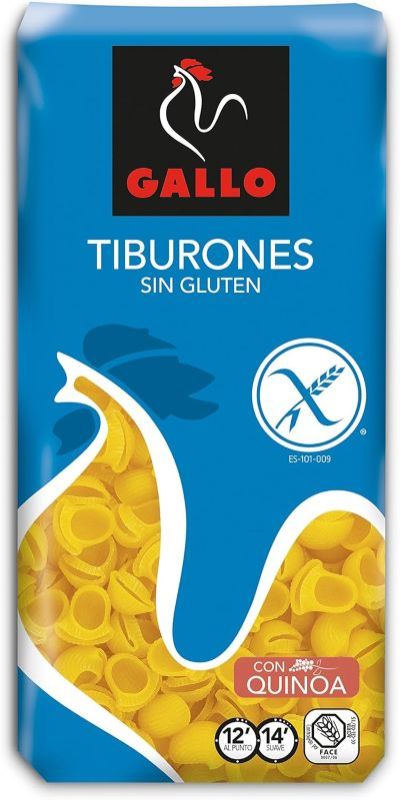 Макаронні вироби Ракушки "Gallo" Tiburón Sin Gluten без глютену, 450г (10 шт/ящ)