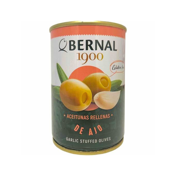 Оливки зелені "Bernal" фаршировані часником, 292г (15 шт/ящ)