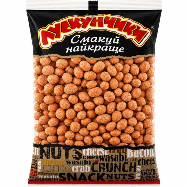Арахіс кранч в хрусткій скоринці "Uko Snek" зі смаком Краба, 1кг (14 шт/ящ)