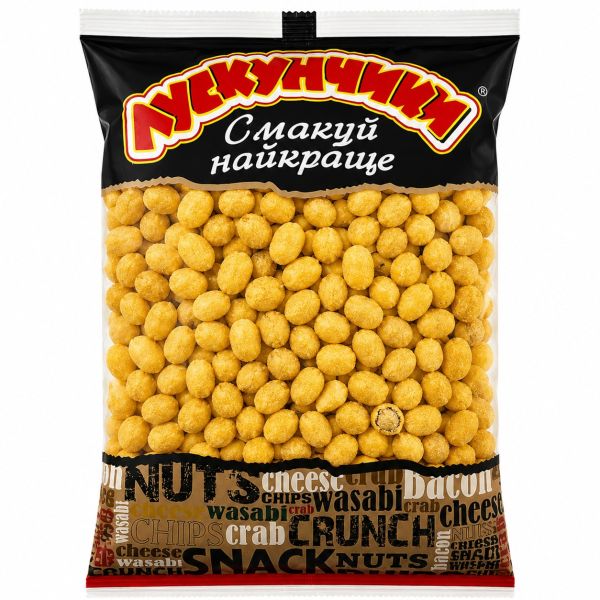 Арахіс кранч в хрусткій скоринці "Uko Snek" зі смаком Сиру, 1кг (14 шт/ящ)