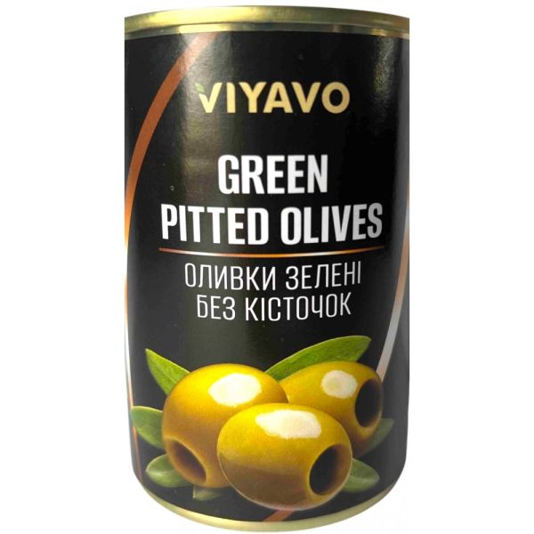 Оливки зелені "VIYAVO" без кісточки, 280g (12 шт/ящ)