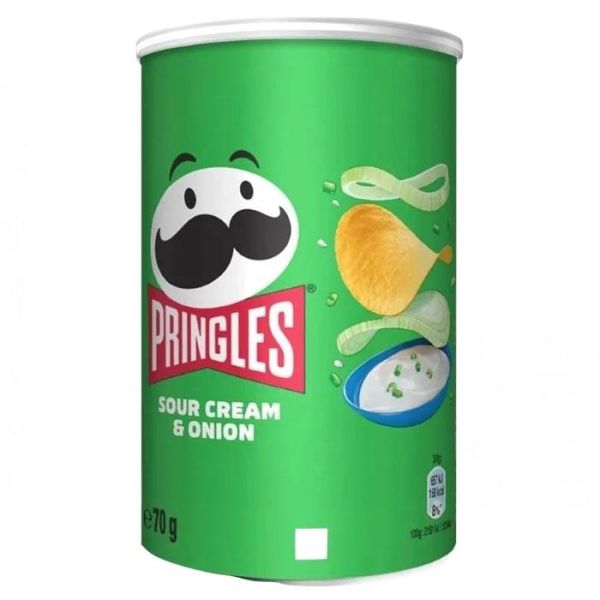 Чіпси картопляні "Pringles" Sour Cream зі смаком сметани на цибулі, 70g (12 шт/ящ)