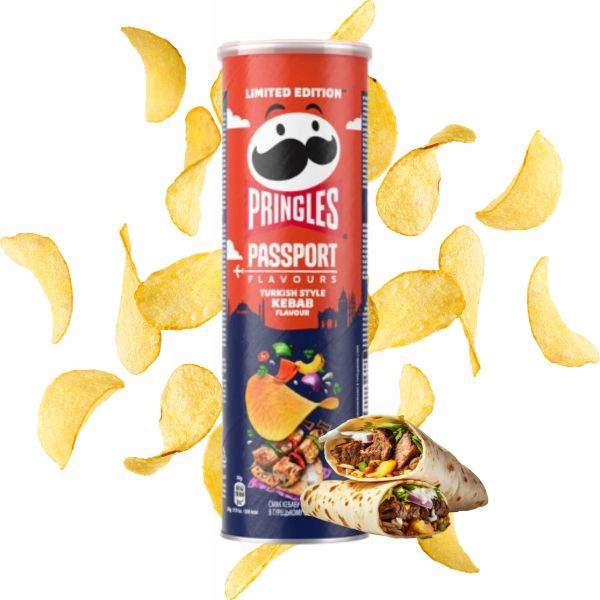 Чіпси зі смаком кебабу "Pringles" Passport Turkish Style Kebab, 165g (19 шт/ящ)
