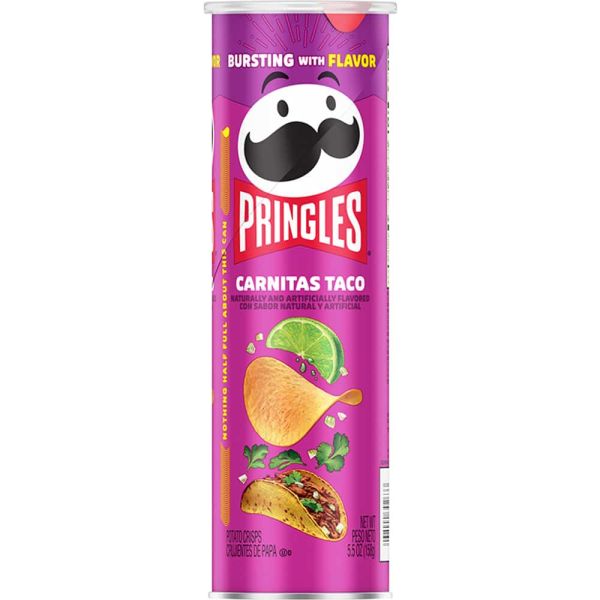 Чіпси американські зі смаком свинини та спецій "Pringles" USA Carnitas Taco, 158g (14 шт/ящ)