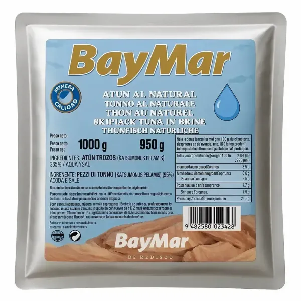 Тунець "BayMar" у власному соці, 1кг (10 шт/ящ)