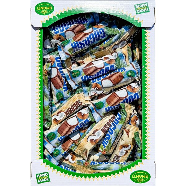Цукерки глазуровані "Amanti Cocosik" зі смаком кокоса, 1кг (6 шт/ящ)